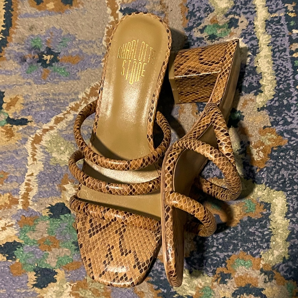 Heeled sandals from charlotte stone. Never worn.